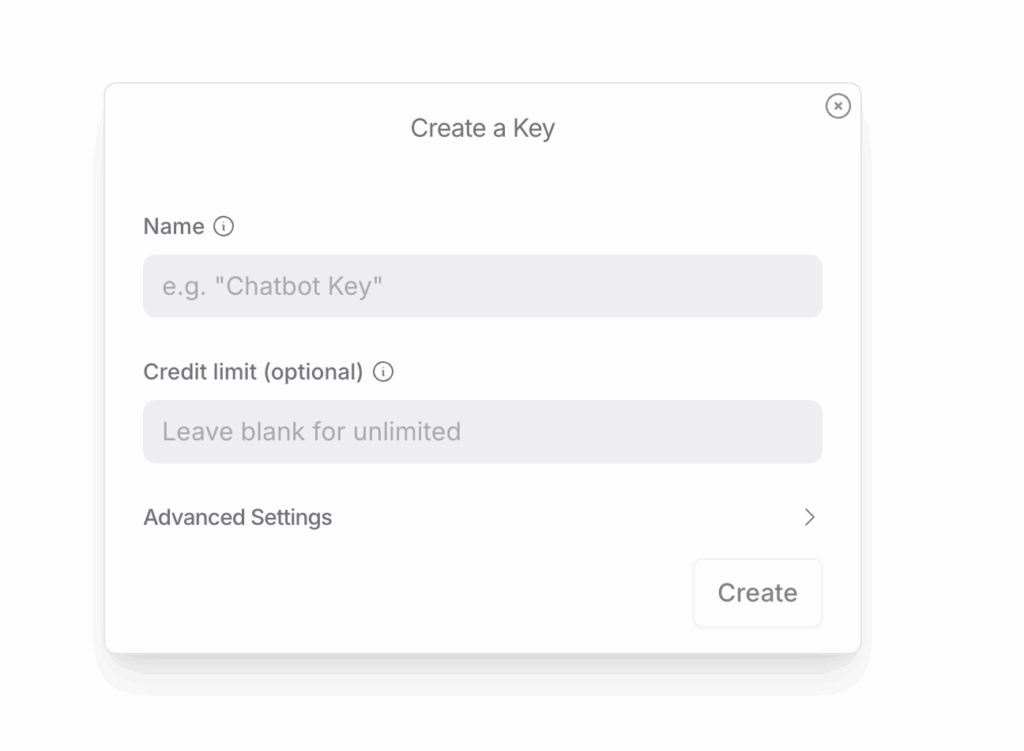 APIキーの設定画面