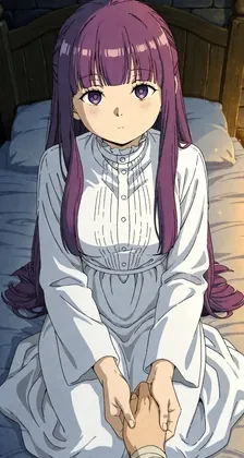 【主観/一人称POV】フェルンと夜デートからそのまま宿屋へ…月明かりの下で交わるいちゃいちゃエッチ編(葬送〇フリーレン アニメ作画風)