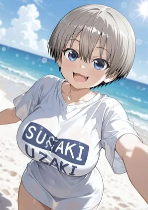 [AIイラストCG] 宇〇ちゃんと海でXXXしたい!