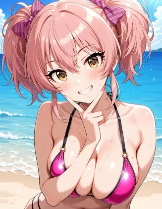 城〇崎美嘉 ビーチで